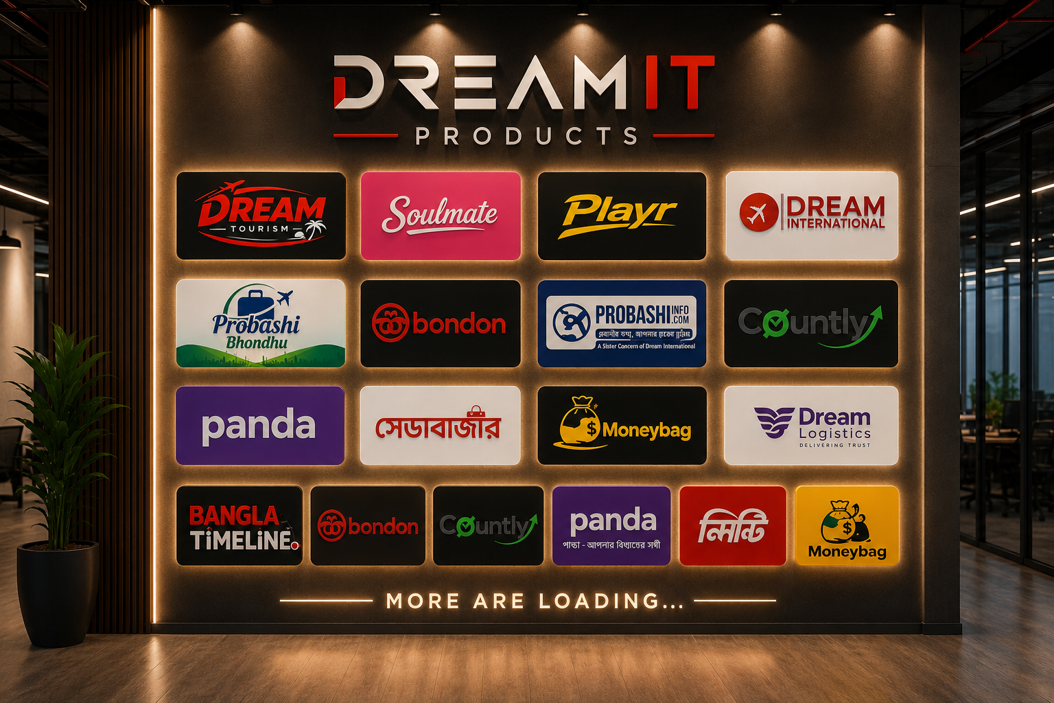 DreamIT Products Wall